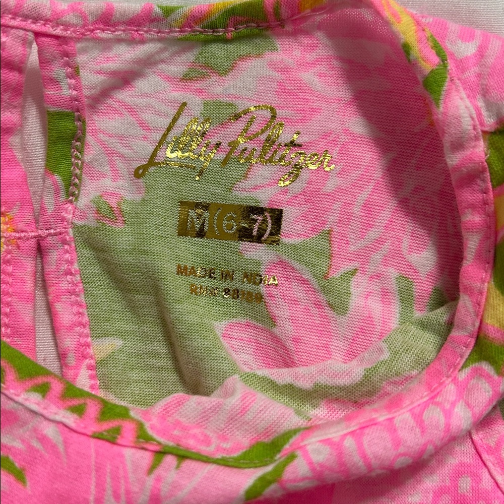 Lilly Pulitzer Vibrant Pink and Green Top - Picture 4 of 4